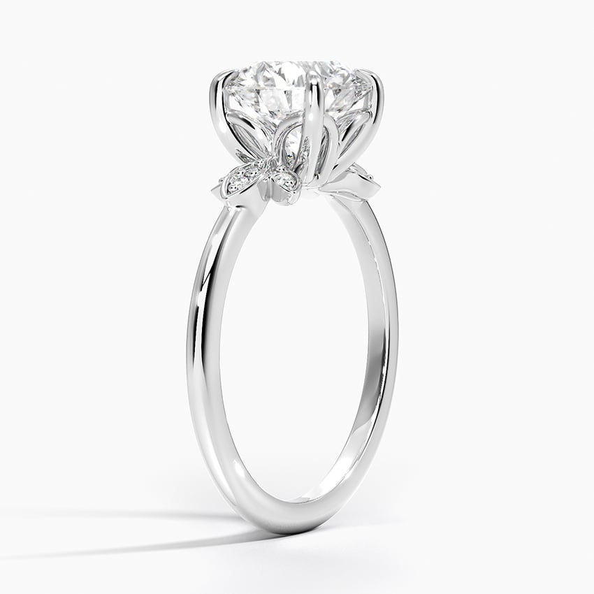 Fiore Diamond Ring in 18K White Gold