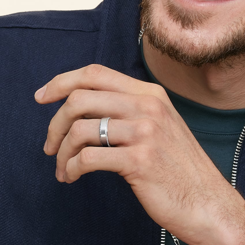 Men's Wedding Ring Eternity Setting