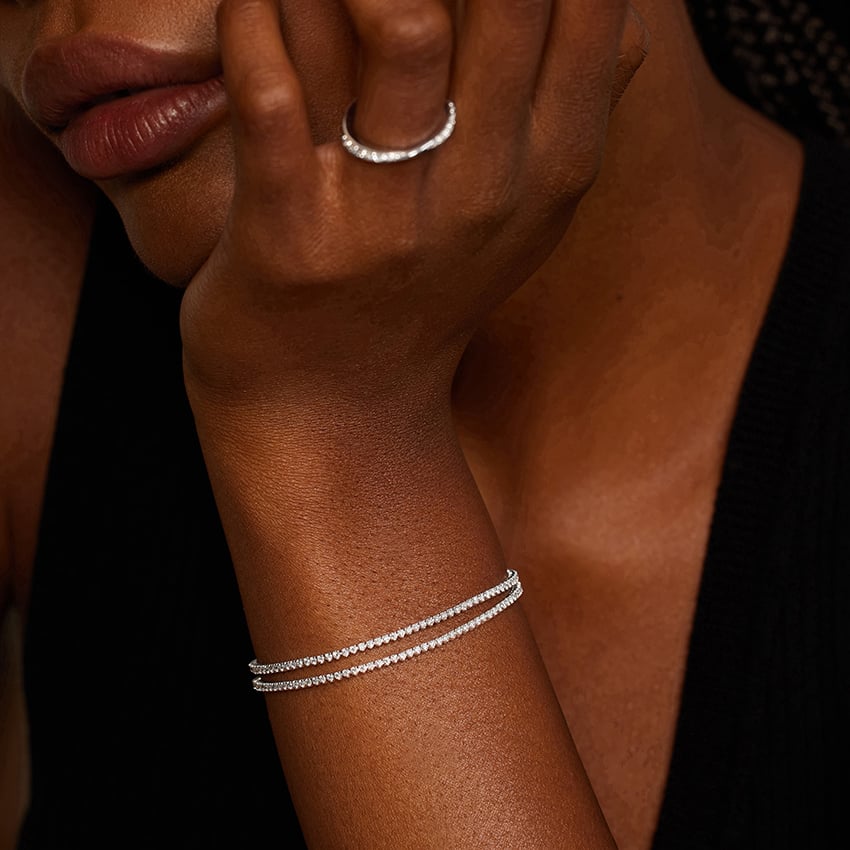 Wrap Lab Diamond Tennis Bracelet (2 1/4 ct. tw.) in 18K White Gold