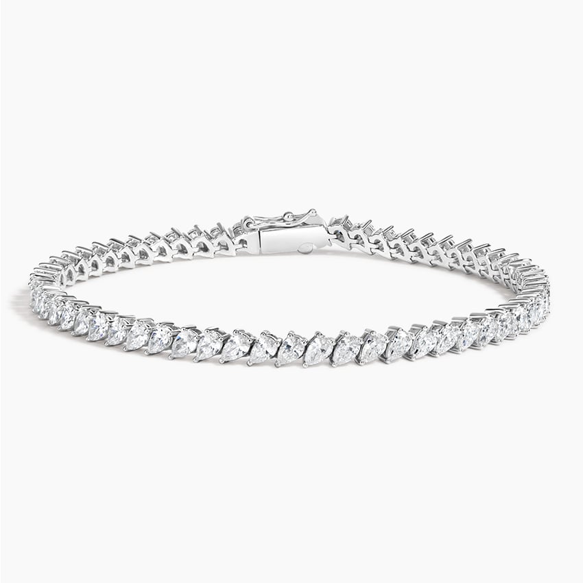 Angled Pear Lab Diamond Tennis Bracelet (6 ct. tw.) in 18K White Gold