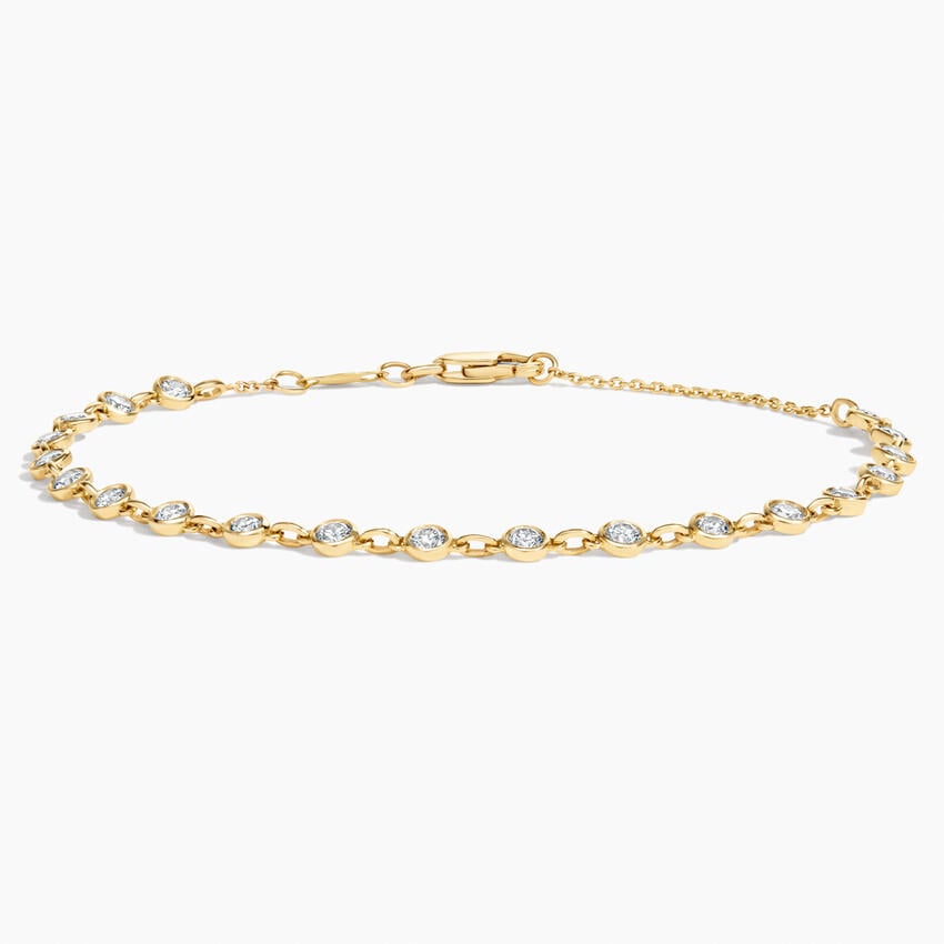 7 in. Bezel Lab Diamond Station Bracelet (1 ct. tw.) in 18K Yellow Gold