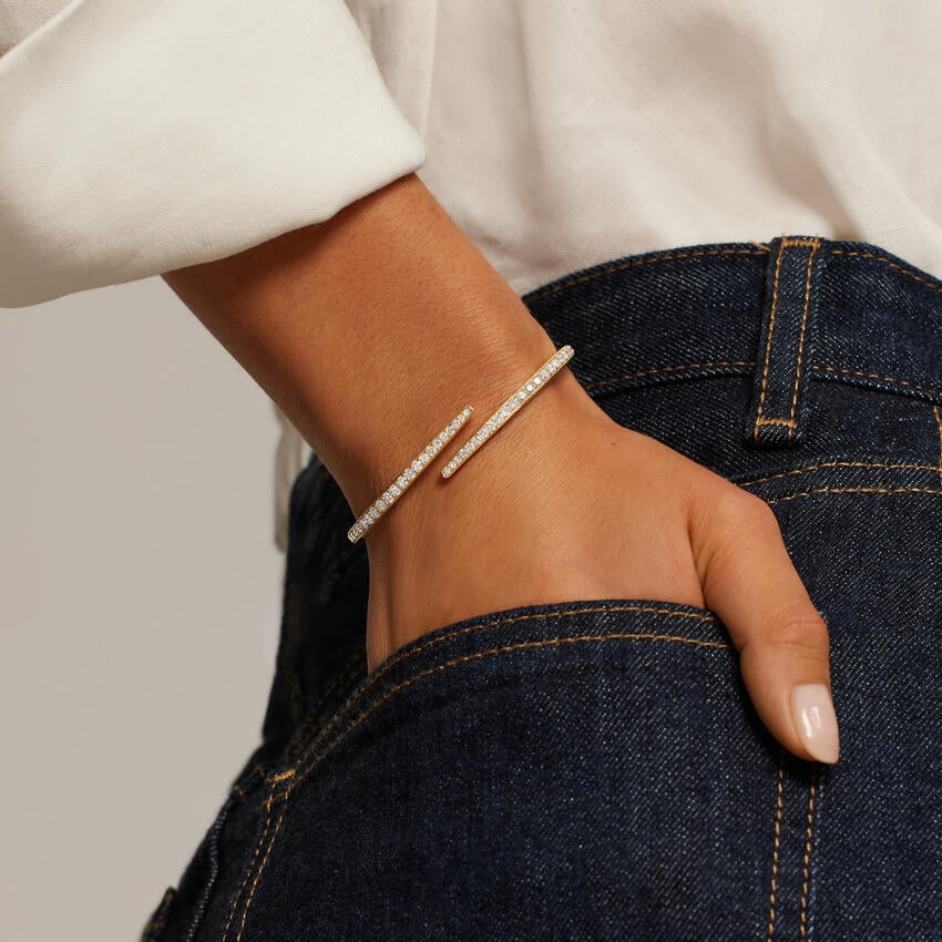 Sonya Lab Diamond Wrap Bracelet (1 1/2 ct. tw.) in 18K Yellow Gold