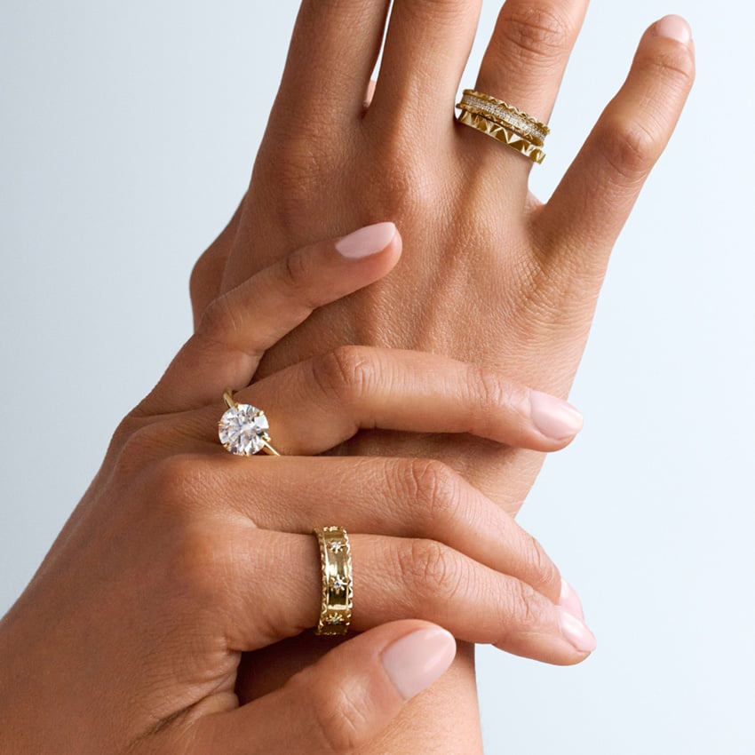 Sol Diamond Ring (1/2 ct. tw.) in 18K Yellow/White Gold